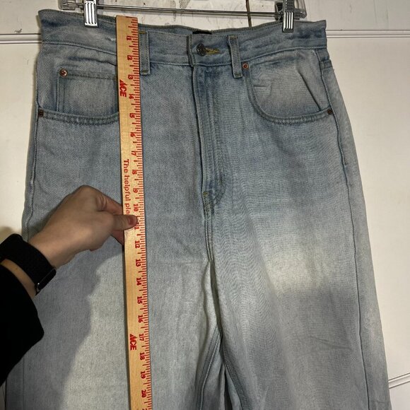 BDG Urban Outfitters High Rise Grandad Jeans Wide Leg Light Wash Size 30 - Picture 5 of 11